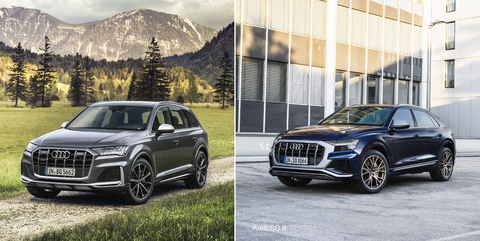 Audi News: Souveräne Performance – Der Audi SQ7 und der Audi SQ8 mit V8-TFSI-Motor.