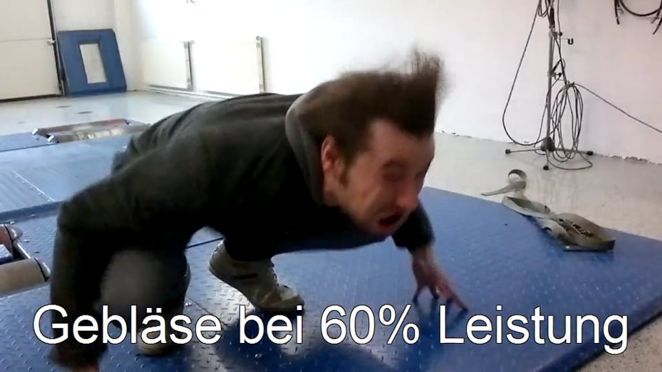 Test des neuen Gebläses