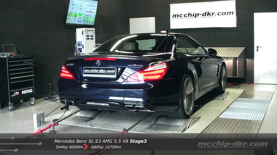mcchip-dkr Leistungssteigerung / Chiptuning Mercedes Benz SL 63 AMG 5 5 V8 Bi-turbo Stage 3