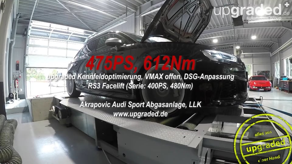 Audi RS3 Facelift Leistungsmessung + Chiptuning