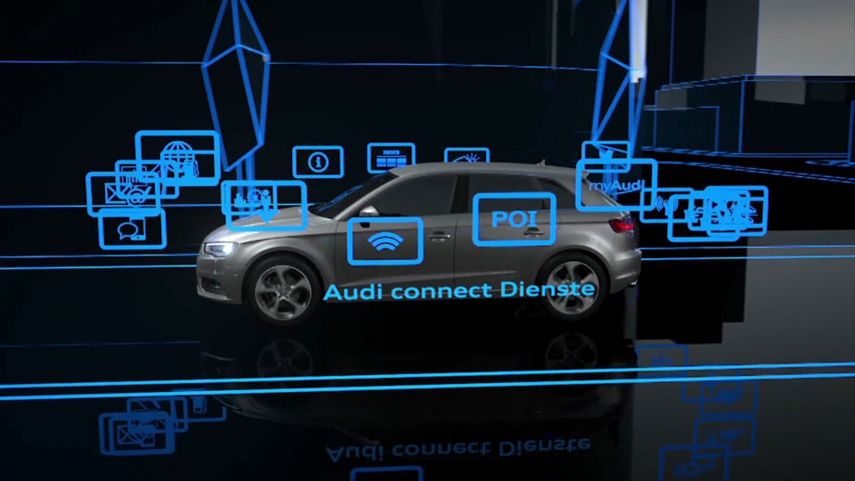 Audi connect: Eine 3D-Animation zeigt die Audi connect Dienste | selected by motomovie