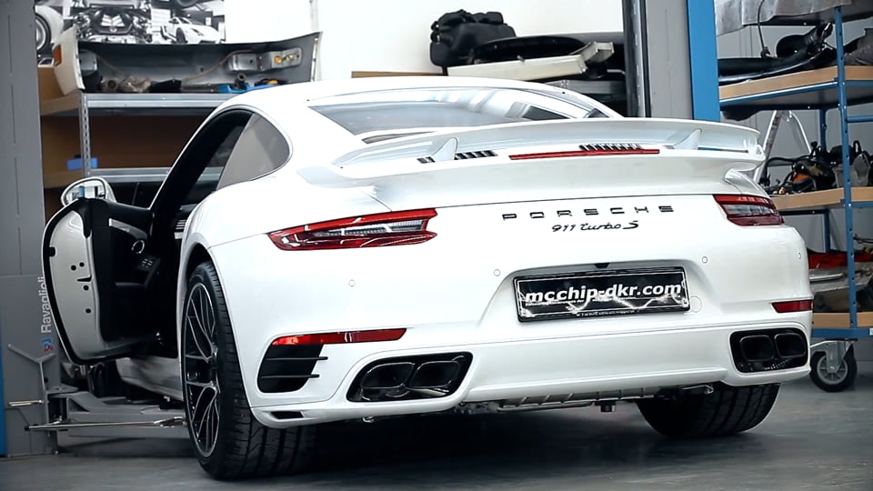 Porsche 991.2 Turbo Capristo exhaust and KW spring kit