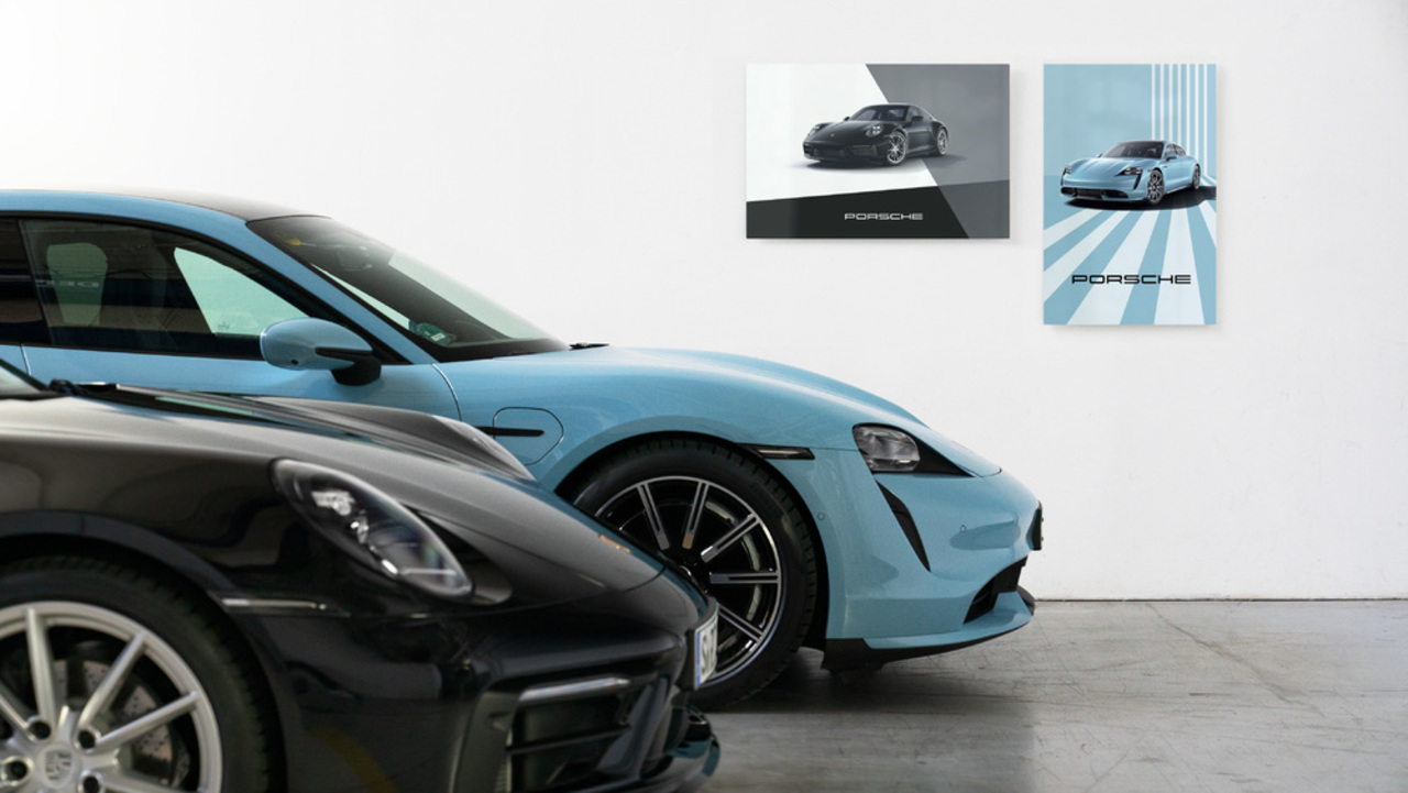 Porsche Digital bringt den Sportwagen ins Wohnzimmer – das individuelle Traumfahrzeug als Kunstdruck.