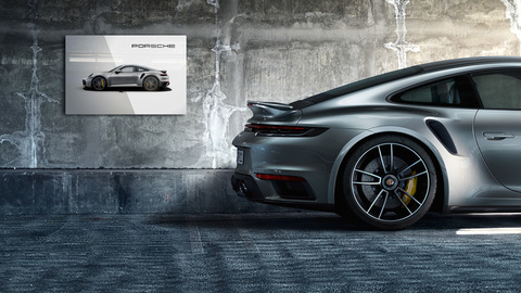 Porsche Digital bringt den Sportwagen ins Wohnzimmer – das individuelle Traumfahrzeug als Kunstdruck.