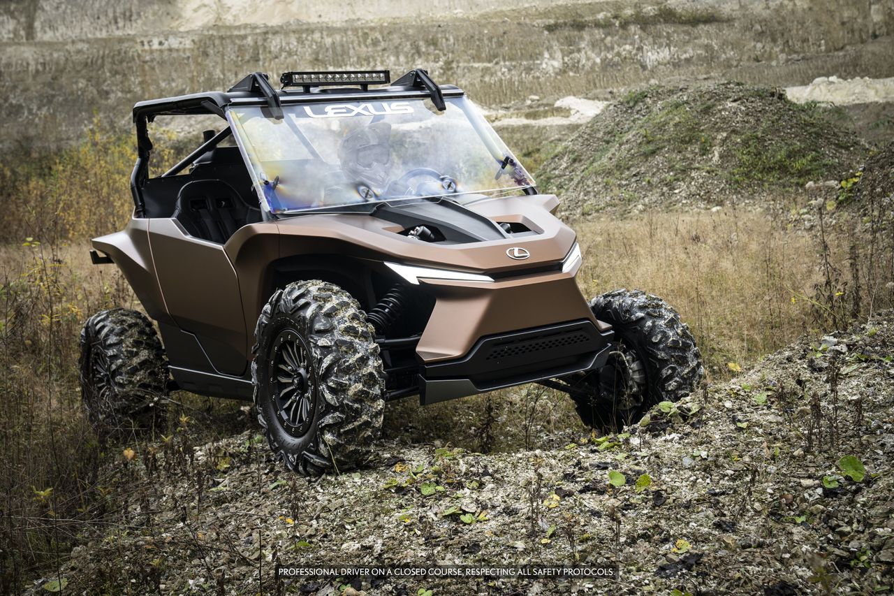 Wasserstoffbetrieben über Stock und Stein – Lexus stellt Konzept für Offroad-Buggy vor.