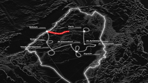 Rallye Dakar 2022 gesamte Route Animation audi E-Tron.png