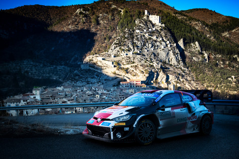 Rallye Monta Carlo 2022 Freitag Führender Sebastien Ogier Toyota.jpg