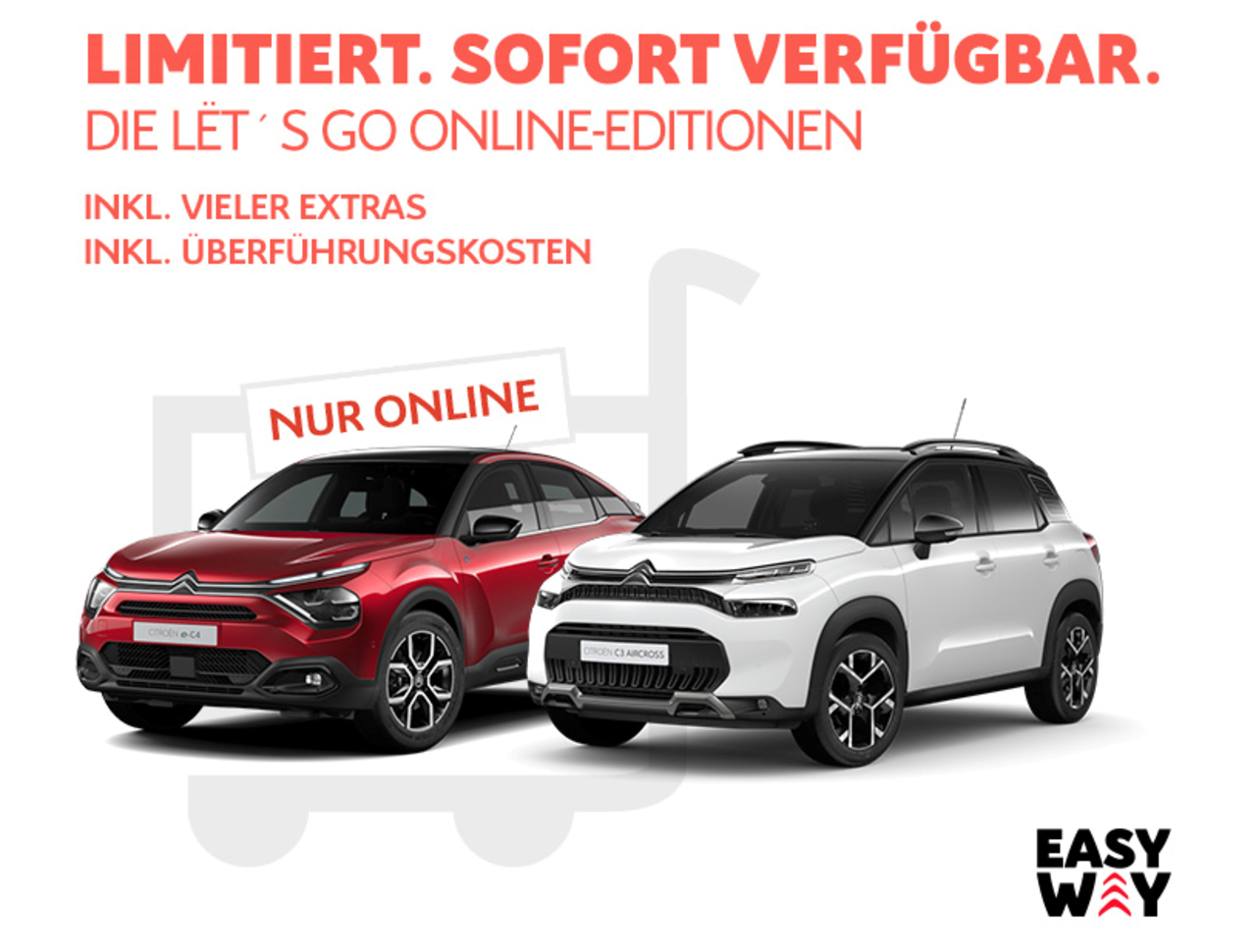 Sofort verfügbar & nur online: „Lët’s Go“ limitierte Sonderedition von ë-C4 & C3 Aircross ab 4. Juli.