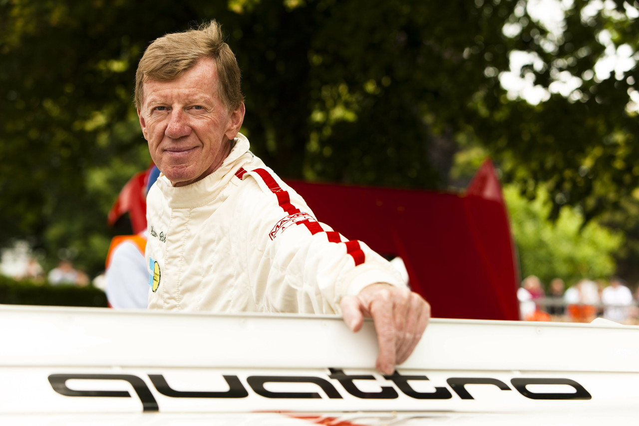 Rallye-Revival: Fahrerlegende Walter Röhrl legt einen Zwischenstopp am Audi Forum Neckarsulm ein.