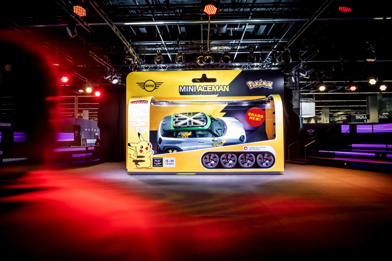 Spielerische Kooperation: MINI ist erstmalig Sponsor und Mobilitätspartner der gamescom und präsentiert das MINI Concept Aceman mit Pokémon Mode.