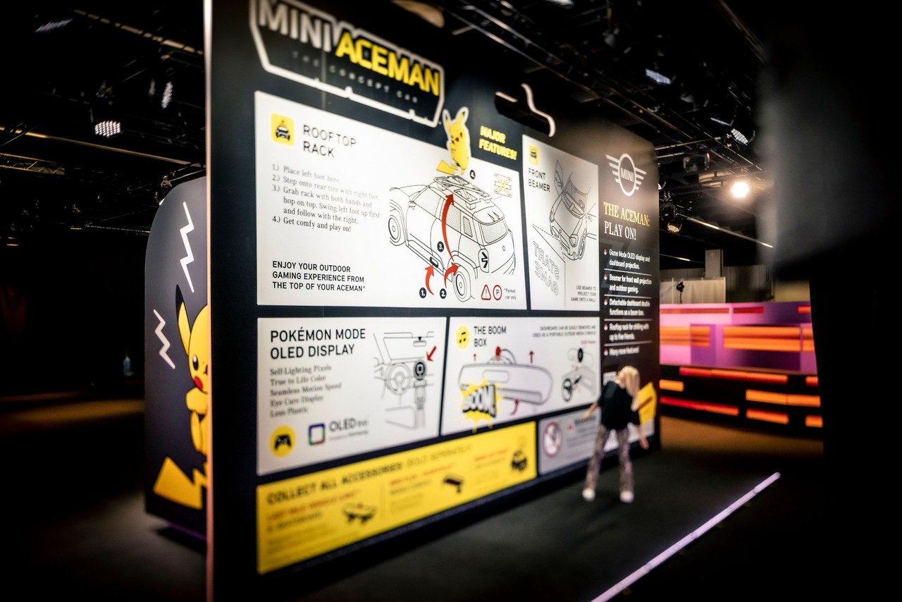 Spielerische Kooperation: MINI ist erstmalig Sponsor und Mobilitätspartner der gamescom und präsentiert das MINI Concept Aceman mit Pokémon Mode.