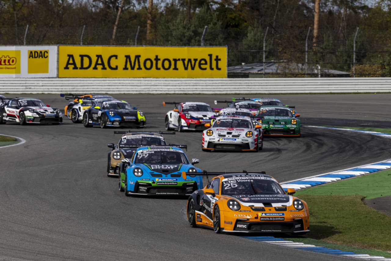 Porsche Carrera Cup Deutschland, 16. Lauf – Larry ten Voorde feiert Doppelsieg zum Saisonabschluss in Hockenheim.