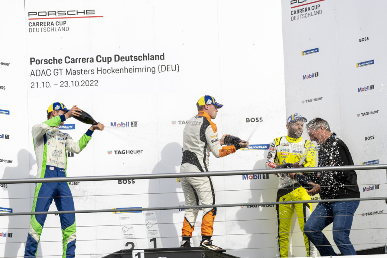 Porsche Carrera Cup Deutschland, 16. Lauf – Larry ten Voorde feiert Doppelsieg zum Saisonabschluss in Hockenheim.