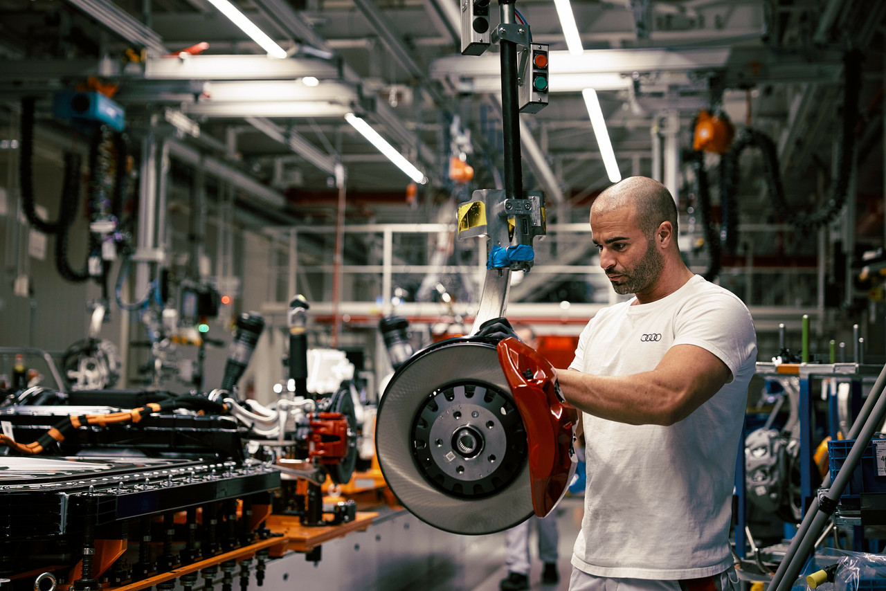 Audi stellt Plan für Produktion der Zukunft vor.