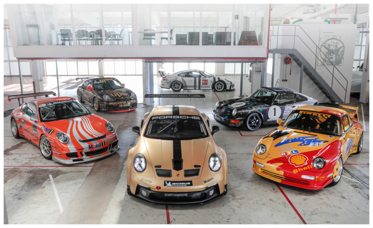 Sieben Generationen: Porsche 911 Cup gehört zu weltweit meist gebauten Rennwagen.