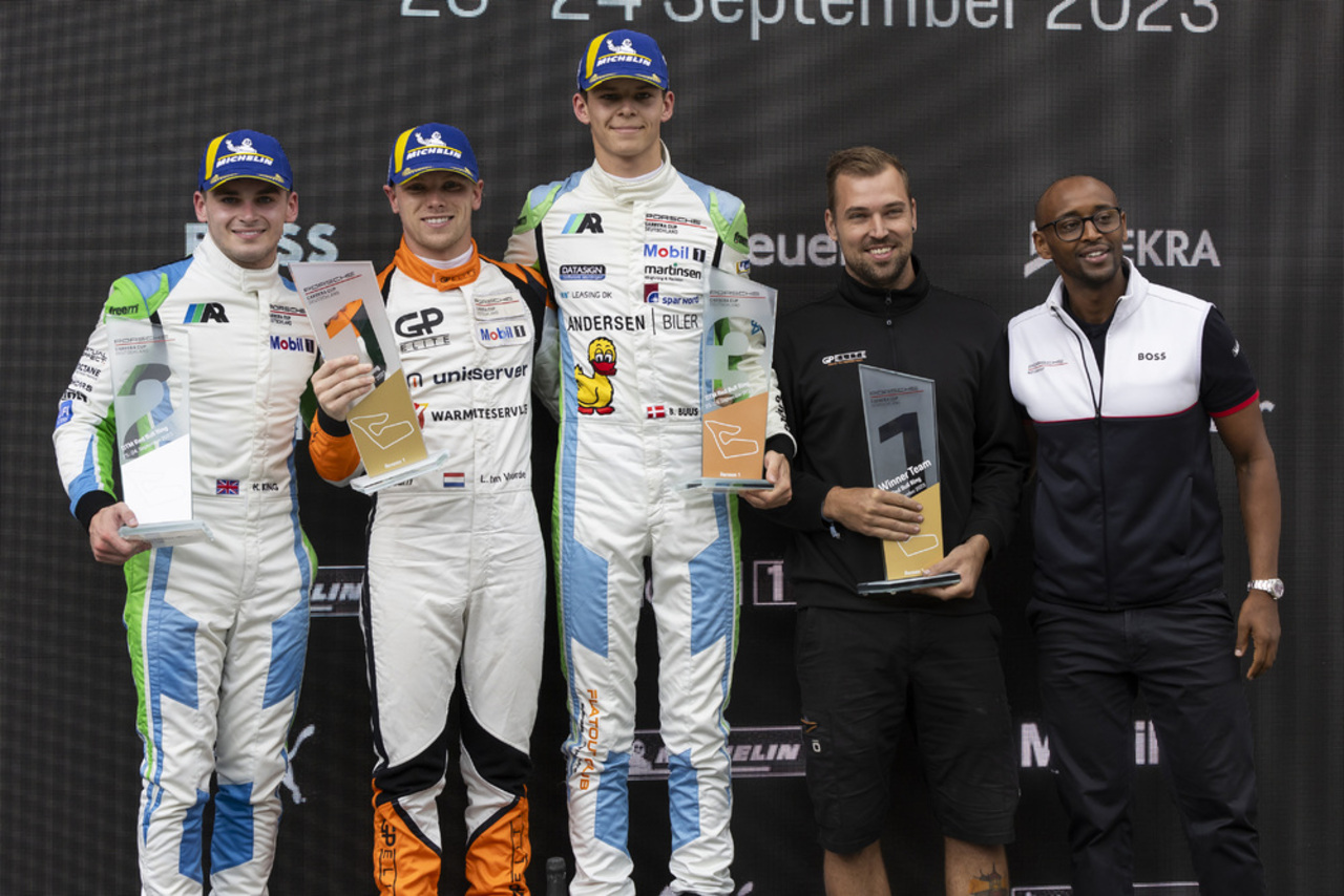 Porsche Carrera Cup Deutschland | Red-Bull-Ring: Titelentscheidung trotz Sieg von Tabellenführer Larry ten Voorde vertagt.