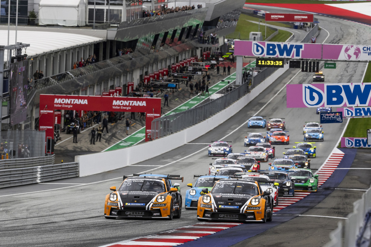 Porsche Carrera Cup Deutschland | Red-Bull-Ring: Titelentscheidung trotz Sieg von Tabellenführer Larry ten Voorde vertagt.
