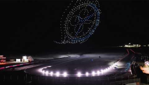 Mercedes Benz AMG IWC Las Vegas rennstrecke Lightshow 2023.png