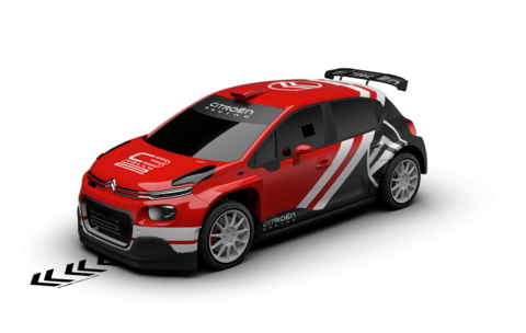 WRC 2024: Citroën Racing präsentiert die neue C3 Rally2-Lackierung für die Saison 2024.