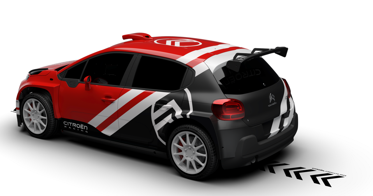 WRC 2024: Citroën Racing präsentiert die neue C3 Rally2-Lackierung für die Saison 2024.