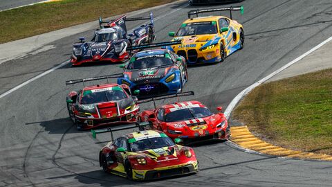 Porsche 911 GT3 R, MDK Motorsports (#86), Anders Fjordbach (DK), Kerong Li (CHN), Klaus Bachler (A), Larry ten Voorde (NL), IMSA Rennen 1, Daytona, 2024.jpg