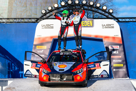 WRC 2024 Rallye Schweden esapekka Lappi Hyundai i20 Schneepiste.jpg