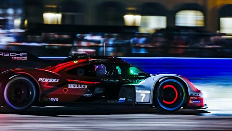 Porsche 963, Porsche Penske Motorsport (#7), Dane Cameron (USA), Felipe Nasr (BR), Matt Campbell (AUS), 2024 IMSA Sebring.jpg