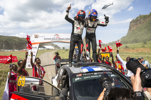 WRC 2024 Rallye Safari Kenia Sieger Kalle Rovanpera, Jonne Halttunen team Toyota Gazoo Racing.jpg