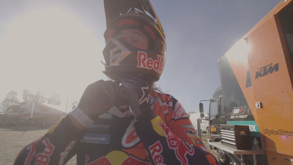 Red Bull KTM rider Toby Price competing at the 2018 Finke Desert Race in Finke, Northern Territory, Australia