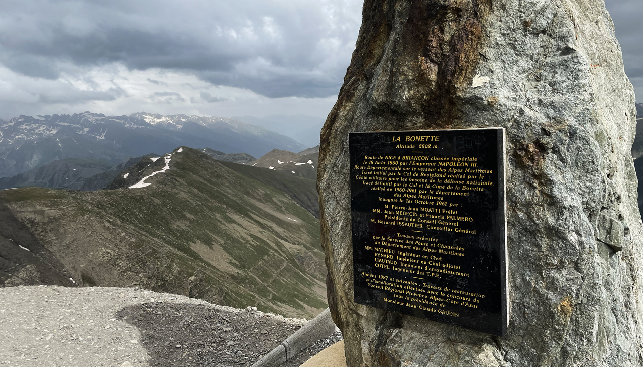 The Cime de la Bonette: 2,802 metres high!