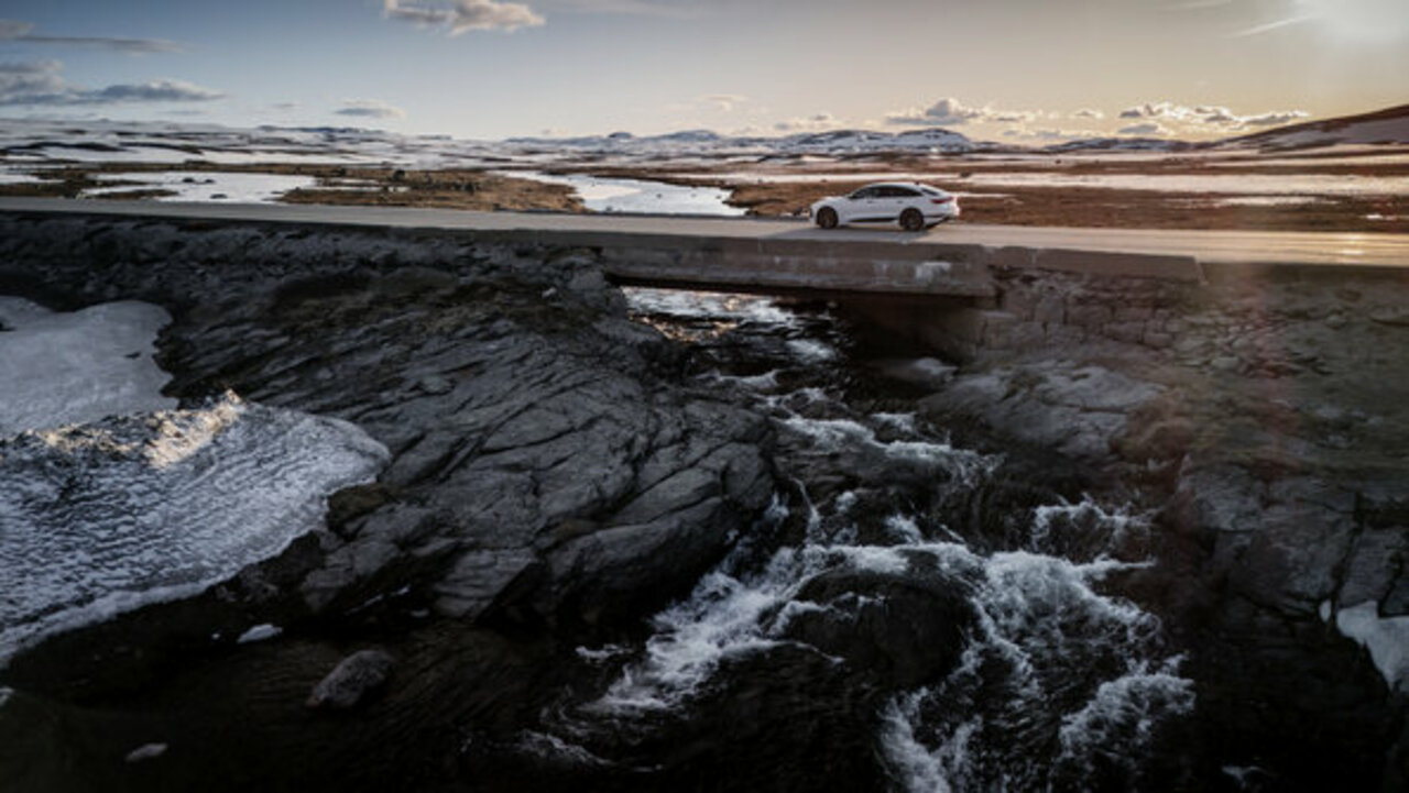 Strom aufwärts: Im Audi A6 e-tron von Kopenhagen nach Bergen.