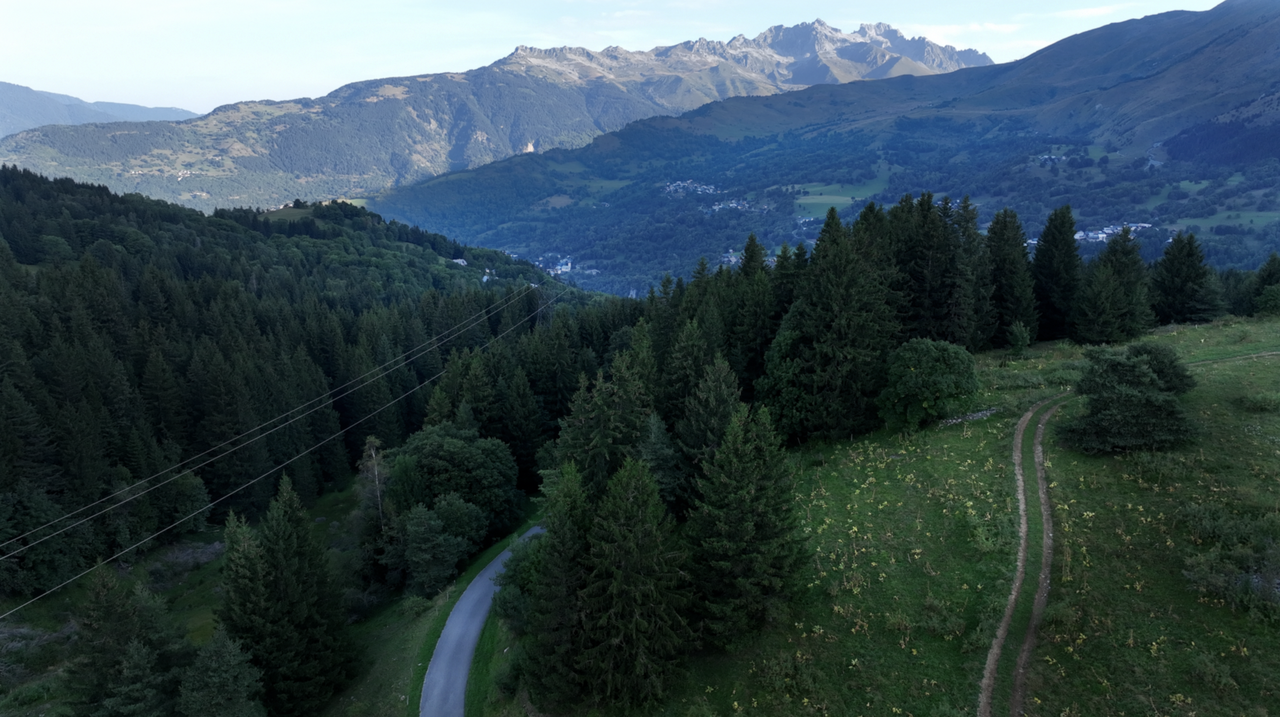 Passhöhe des Col du Chaussy, Blickrichtung Norden, Richtung Col de la Madeleine, der über die Abfahrt angefahren werden kann.