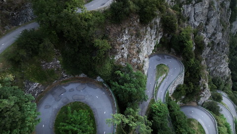Alpenpass Col du Chaussy, über die Lacets de Montvernier angefahren.