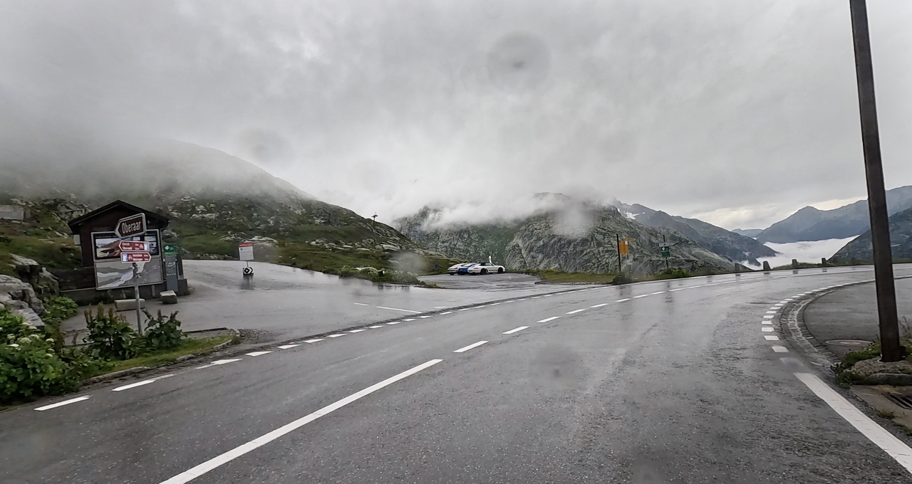 Abzweigung zur Oberaar Panoramastraße – kurz nach dem durchaus ehenswerten Murmeltierpark.