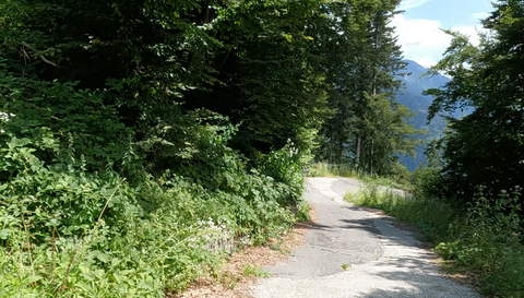 Die alte Ostrampe zur Passhöhe des Monte Zoncolan führt über Priola, südlich von Sutrio.