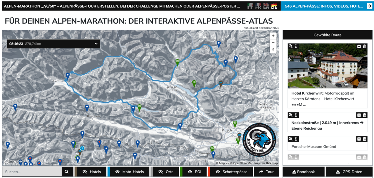Wie lang sollte eine Motorradtour in den Alpen sein?
