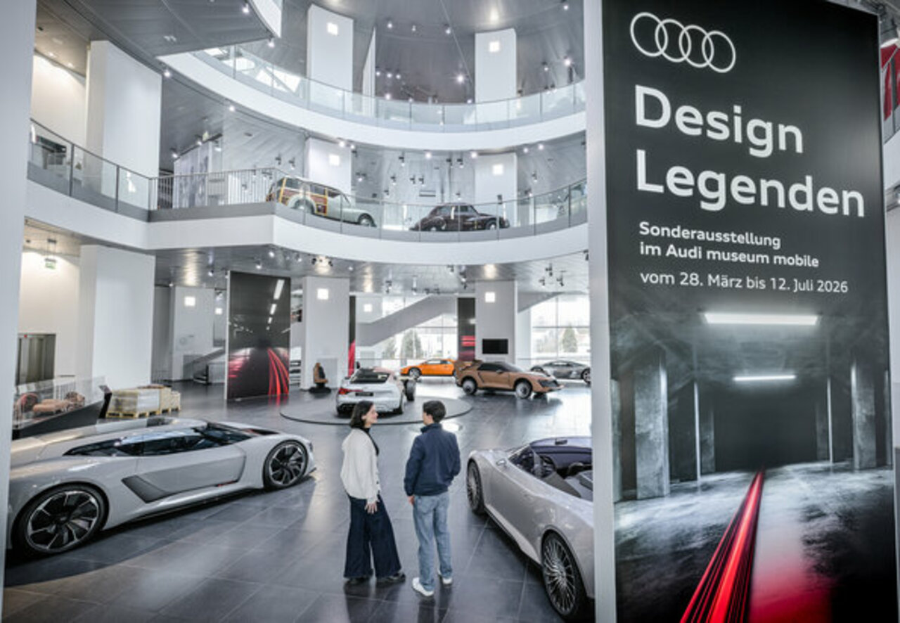 Audi museum mobile zeigt „Design Legenden“.