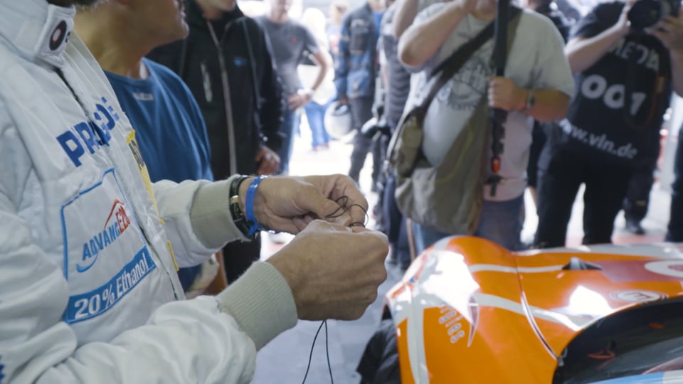 Julia Klöckner mit Smudo auf dem Nürburgring