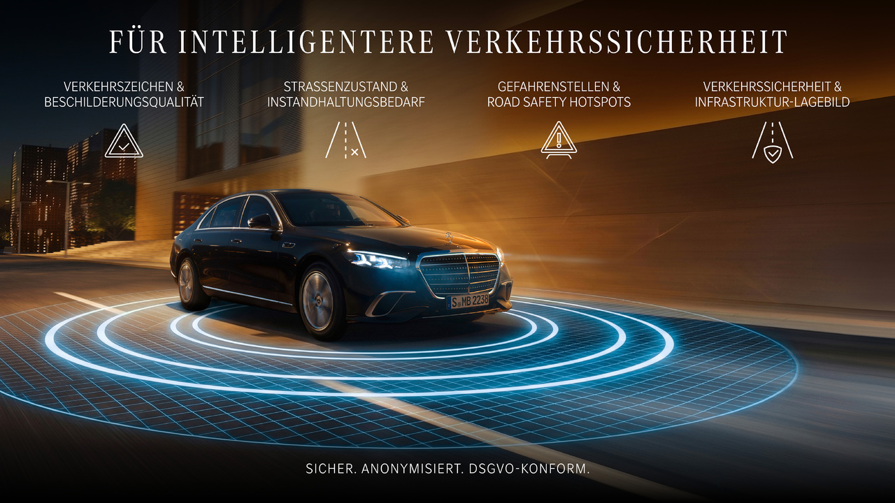 Mercedes-Benz treibt die Digitalisierung der Verkehrsinfrastruktur voran: Fahrzeugdaten für sicherere und effizientere Mobilität.