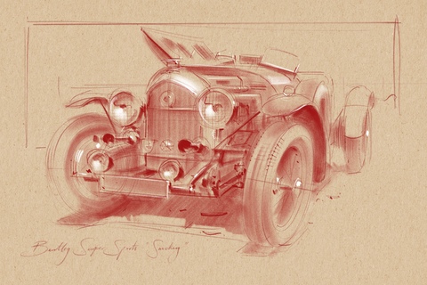 Festival of Speed Goodwood Stefan Majoram Bentley Künstler Zeichnungen.JPG