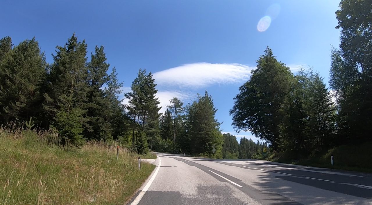 Passhöhe aus Sicht der Westrampe