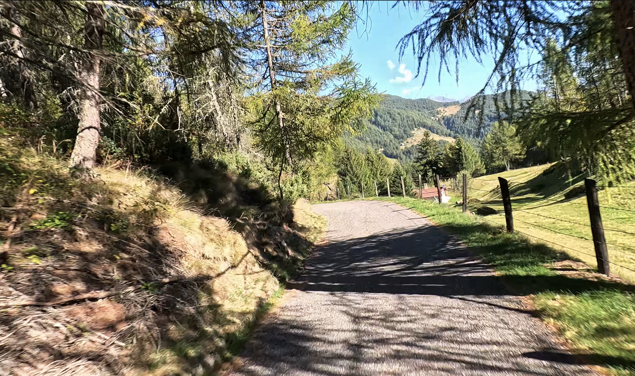 Impression von dem frei befahrbaren Teilstück der Strecke zum Passo di Guspessa.