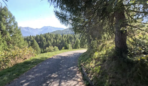 Impression von dem frei befahrbaren Teilstück der Strecke zum Passo di Guspessa.
