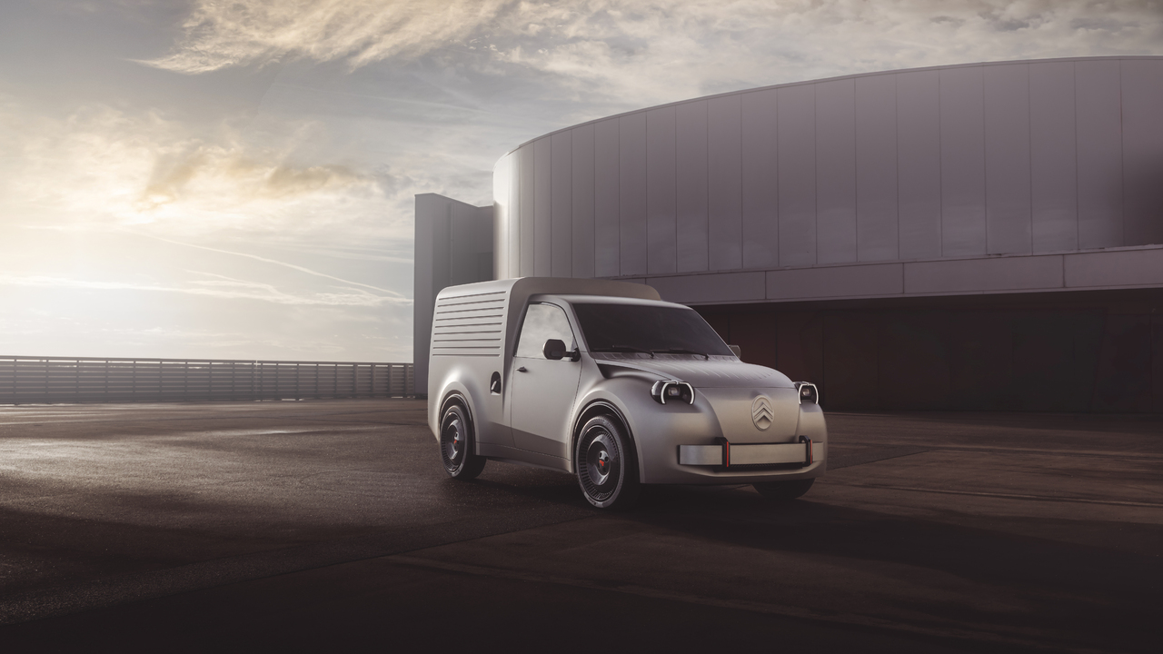 2CV FOURGONNETTE CONCEPT: CITROËN LÄSST DIE IKONISCHE SILHOUETTE SEINES LEICHTEN NUTZFAHRZEUGS WIEDER AUFLEBEN.