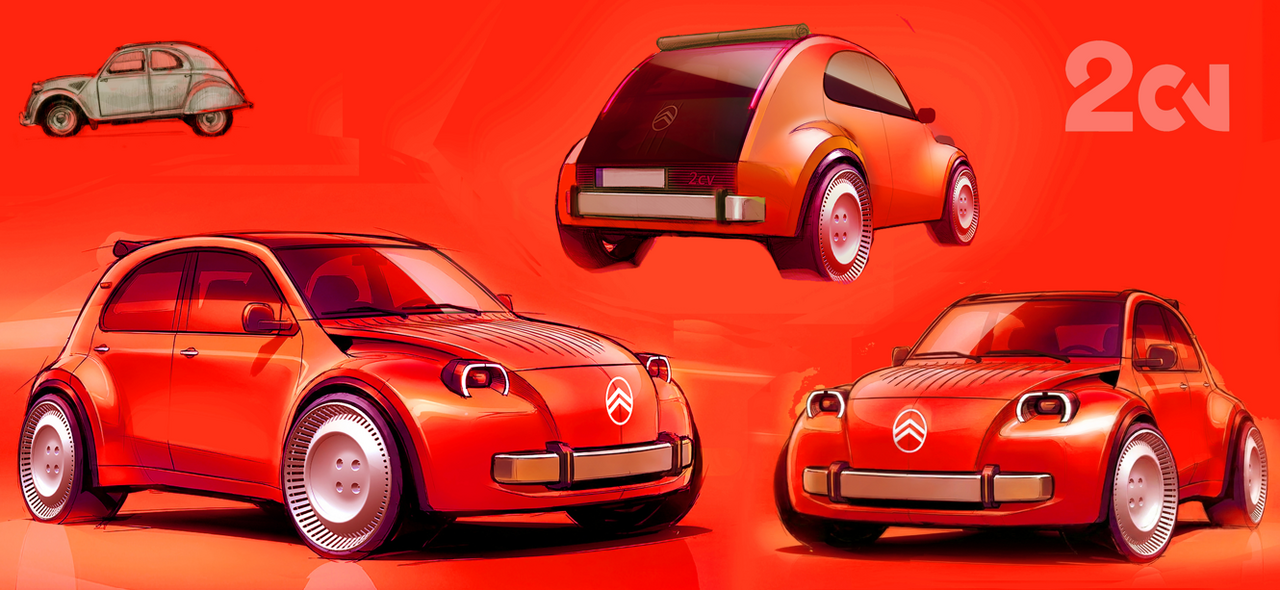 CITROËN 2CV CONCEPT: DIE SKIZZEN HINTER DEM KONZEPT.